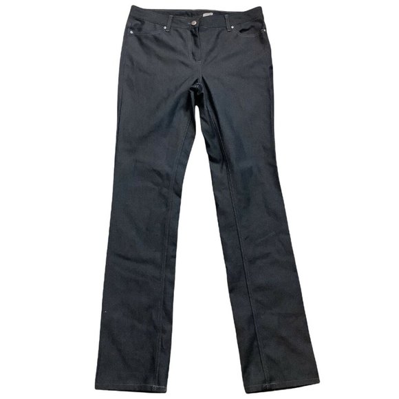 Mcdonalds Uniform Pants Womens Size 10-L Black Jeans Denim Stretch Pockets - Picture 1 of 11
